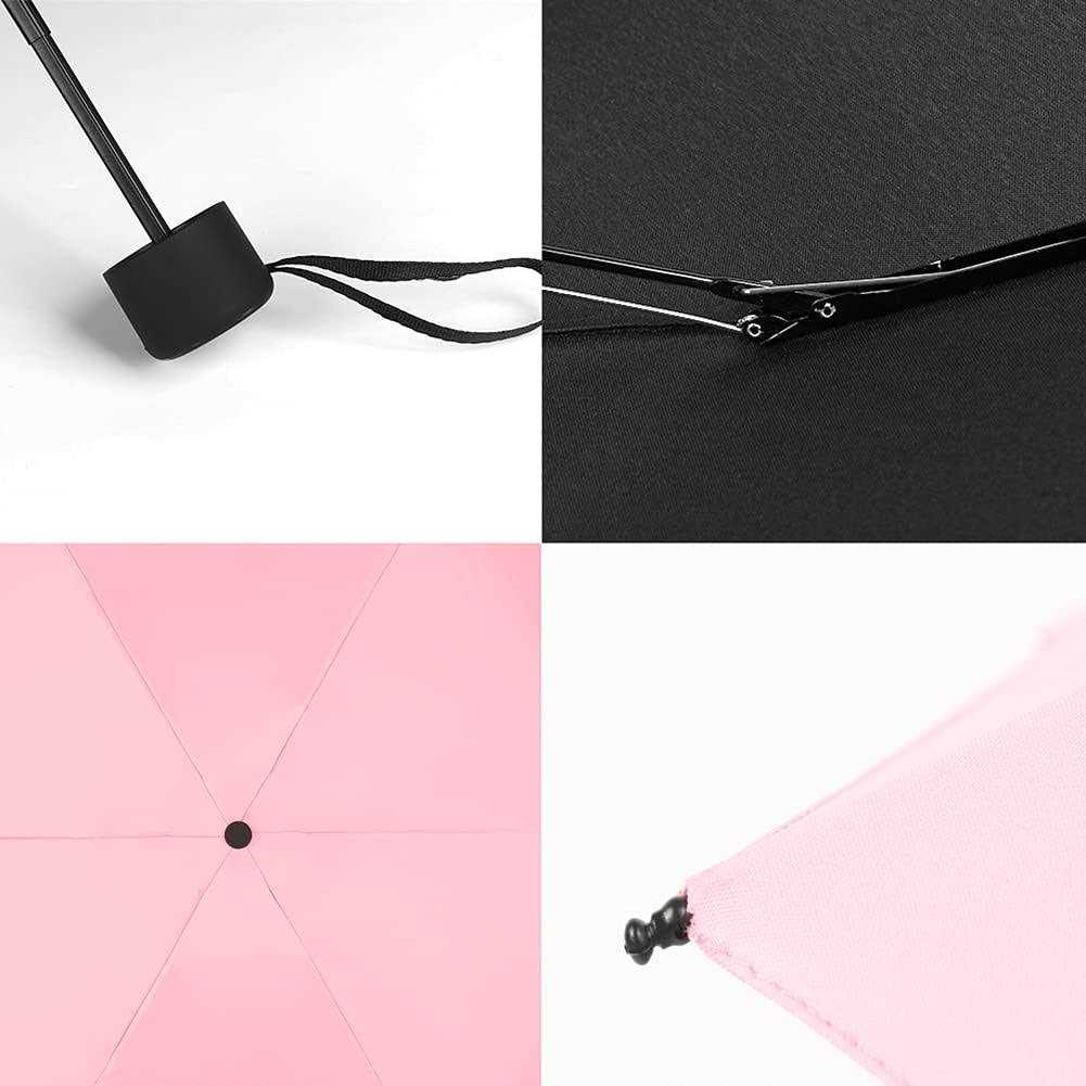 GAOYAING Upgraded Compact Travel Umbrella Sun&Rain Lightweight Small And Compact Suit for Pocket Purple