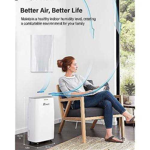32-Pint Dehumidifier for Basement and Large Room 2000 Sq. Ft,Quiet Dehumidifier for Large Capacity Room Home Bathroom Basements