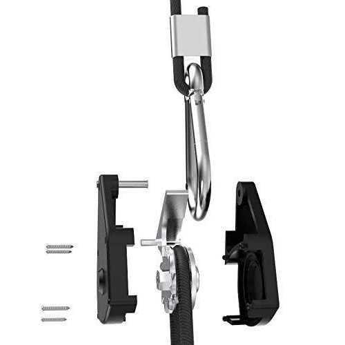 vanleno 6 Pairs 1/8 inch Adjustable Heavy Duty Rope Hanger Reinforced Metal Internal Gears Ratchets foe Growing Light Fixtures