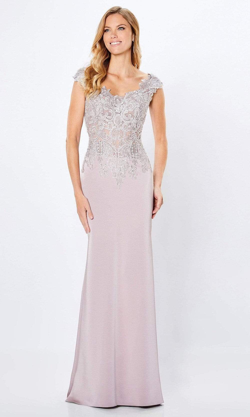 221963 Scoop Neck Sheath Mother of the Bride Dress