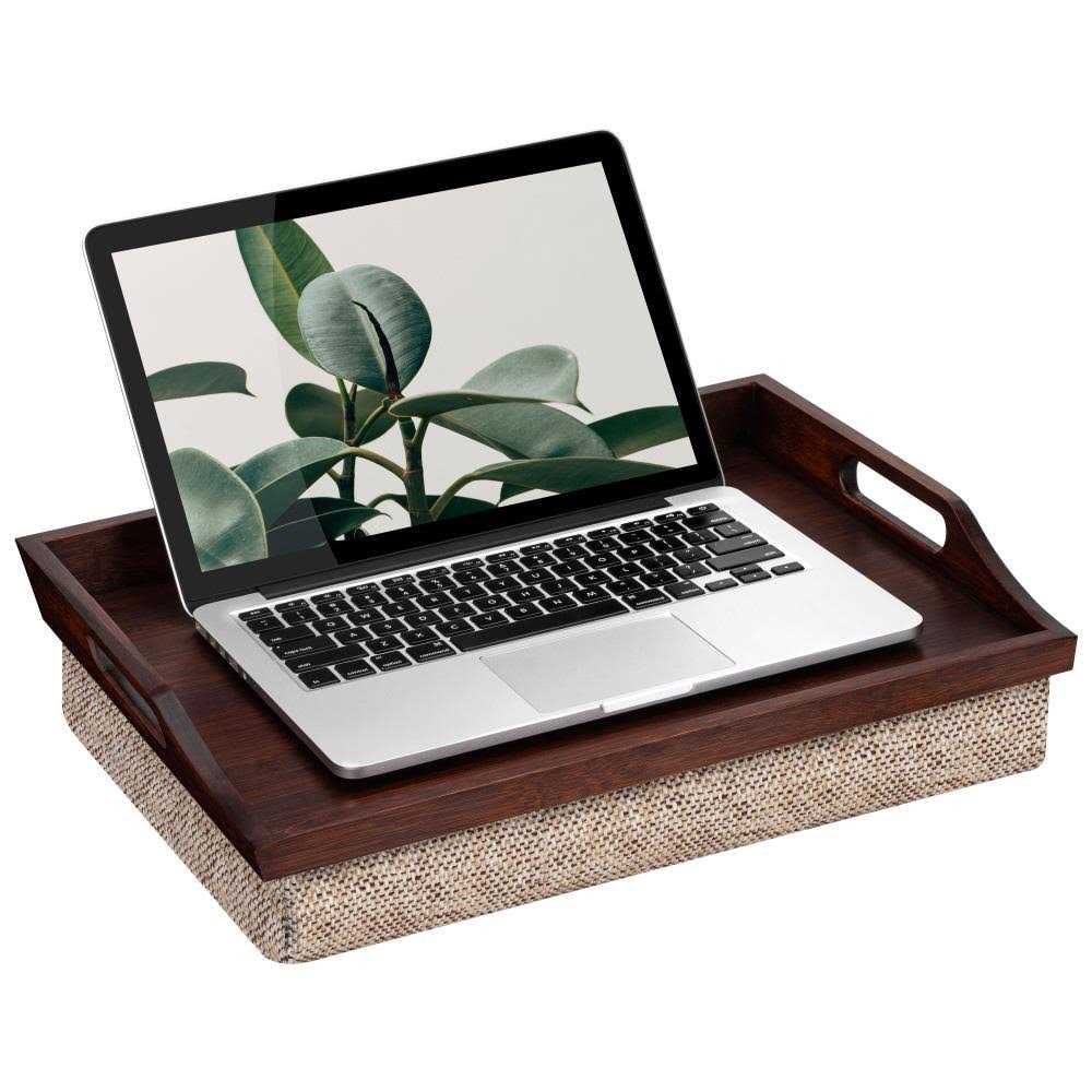 Rossie Home Bamboo Lap Tray with pillow