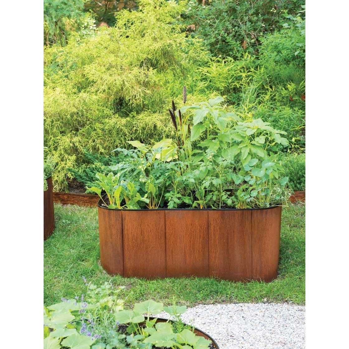 Birdies 24 Tall Corten Steel Modular Raised Garden Bed