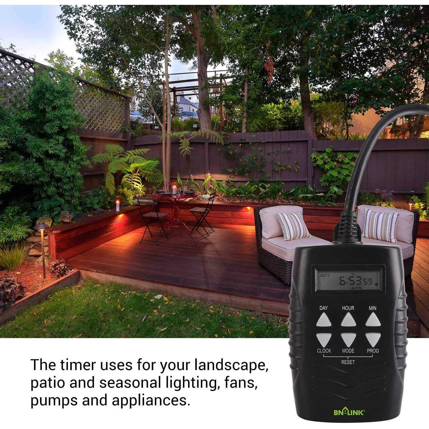 BN-LINK 7 Day Outdoor Heavy Duty Digital Programmable Timer BND/U78