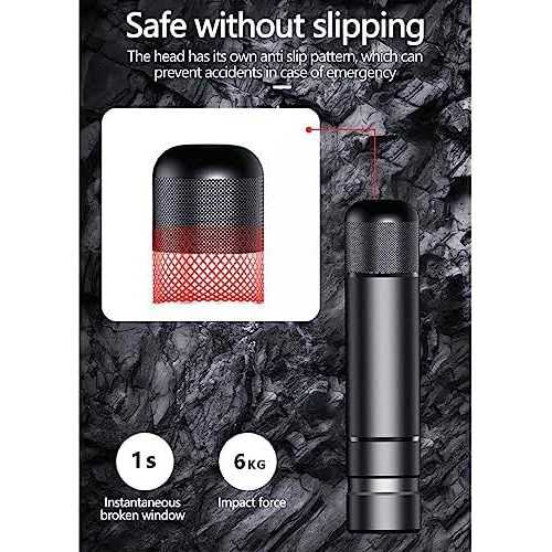 Safehammer Glass Breaker Car Safety Hammer Safe Hammer Glass Breaker Car Emergency 2-in-1 Window Breaker & Seat Belt Cutter