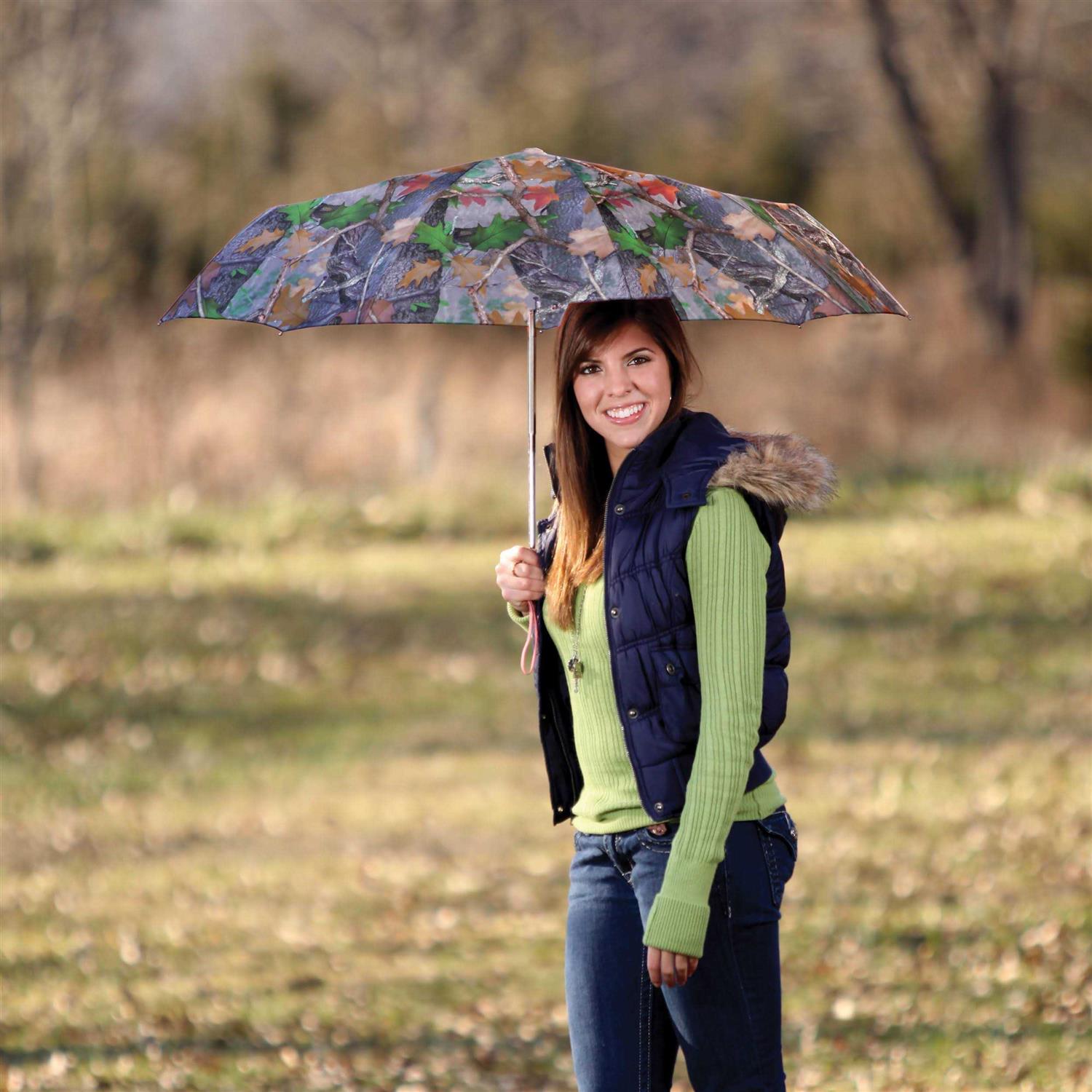 Rivers Edge Deluxe Windproof Umbrella, Camo, 12 Folded, 40