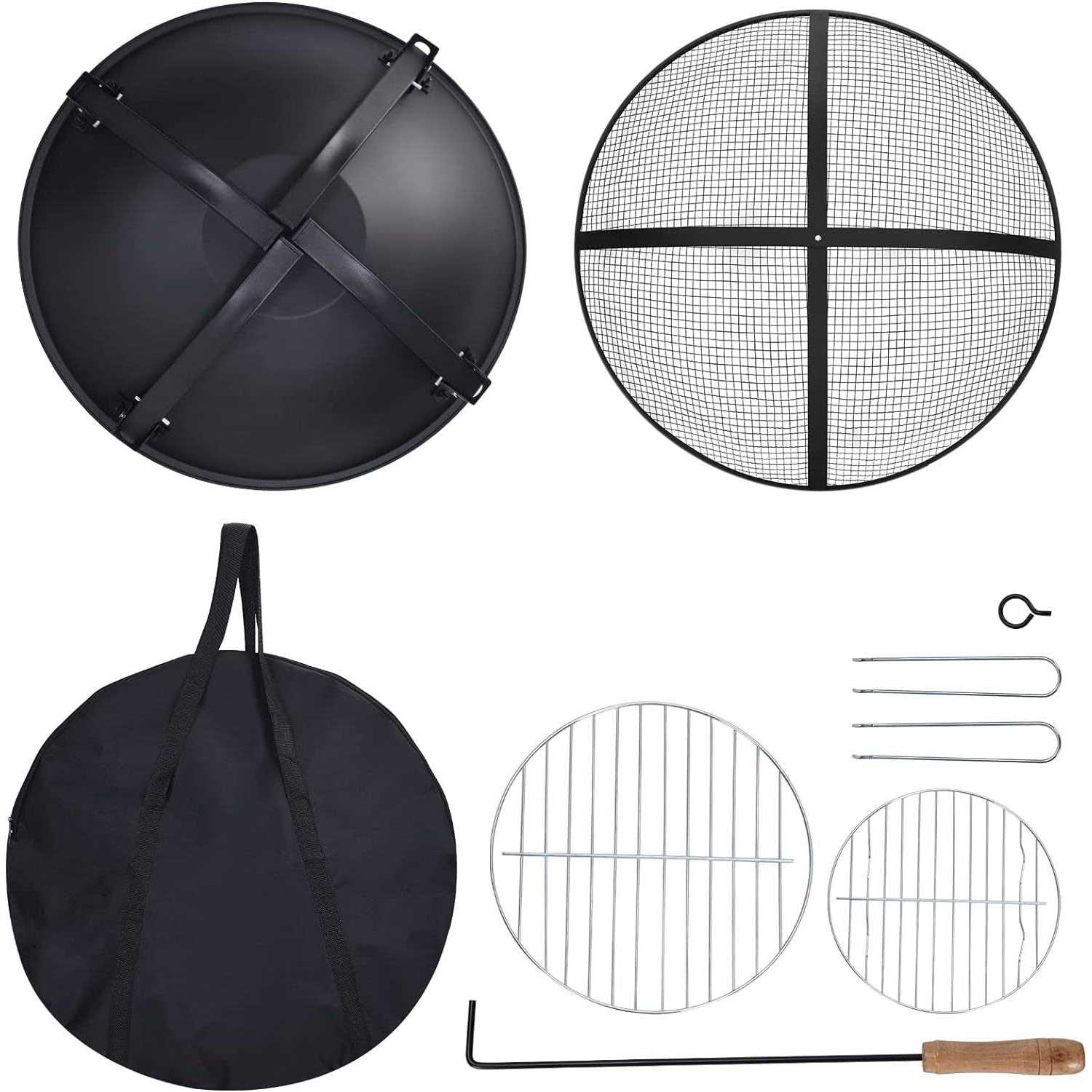 Cogesu Portable Outdoor Brazier Portable Folding Fire Pit