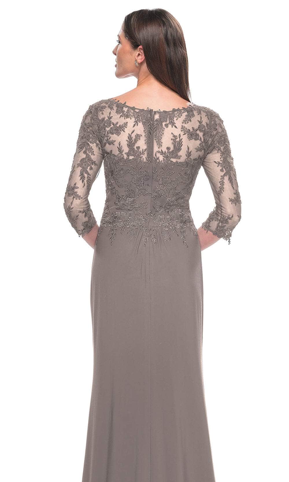 Illusion Bateau Evening Dress