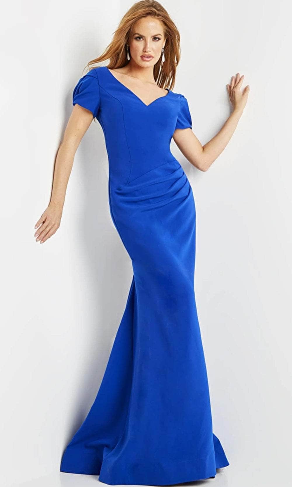 V-Neck Sheath Evening Gown