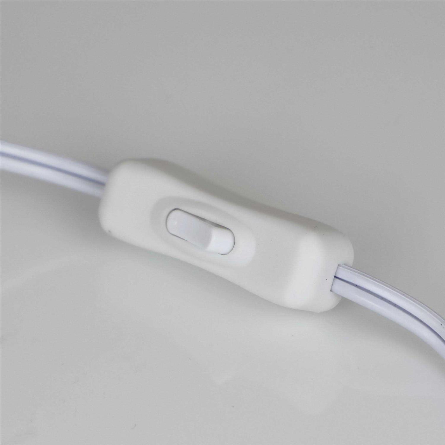 Bedside Table Lamp / Bedroom Light with Fabric Bell Shade