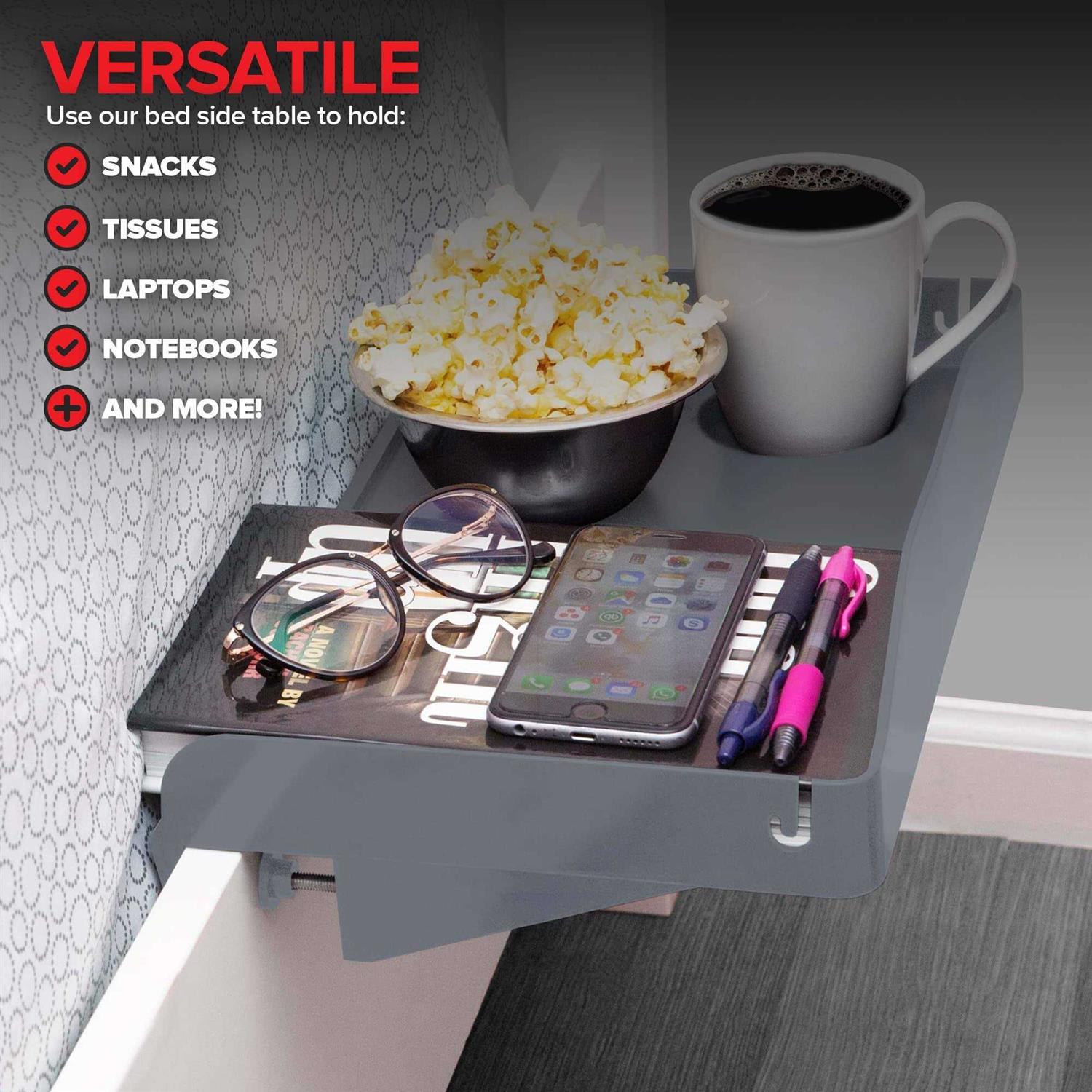 Modern Innovations Bedside Shelf for Bed College Dorm Room Bunk Bed Shelf for Top Bunk