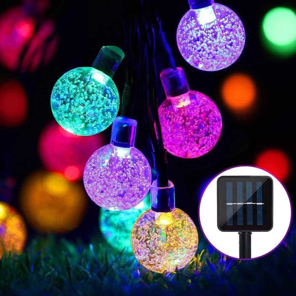 Useber Solar Lights Outdoor 24Ft 50LED Solar Garden Lights Waterproof Crystal Globe Indoor/Outdoor Fairy Lights Solar Lights Garden,Party