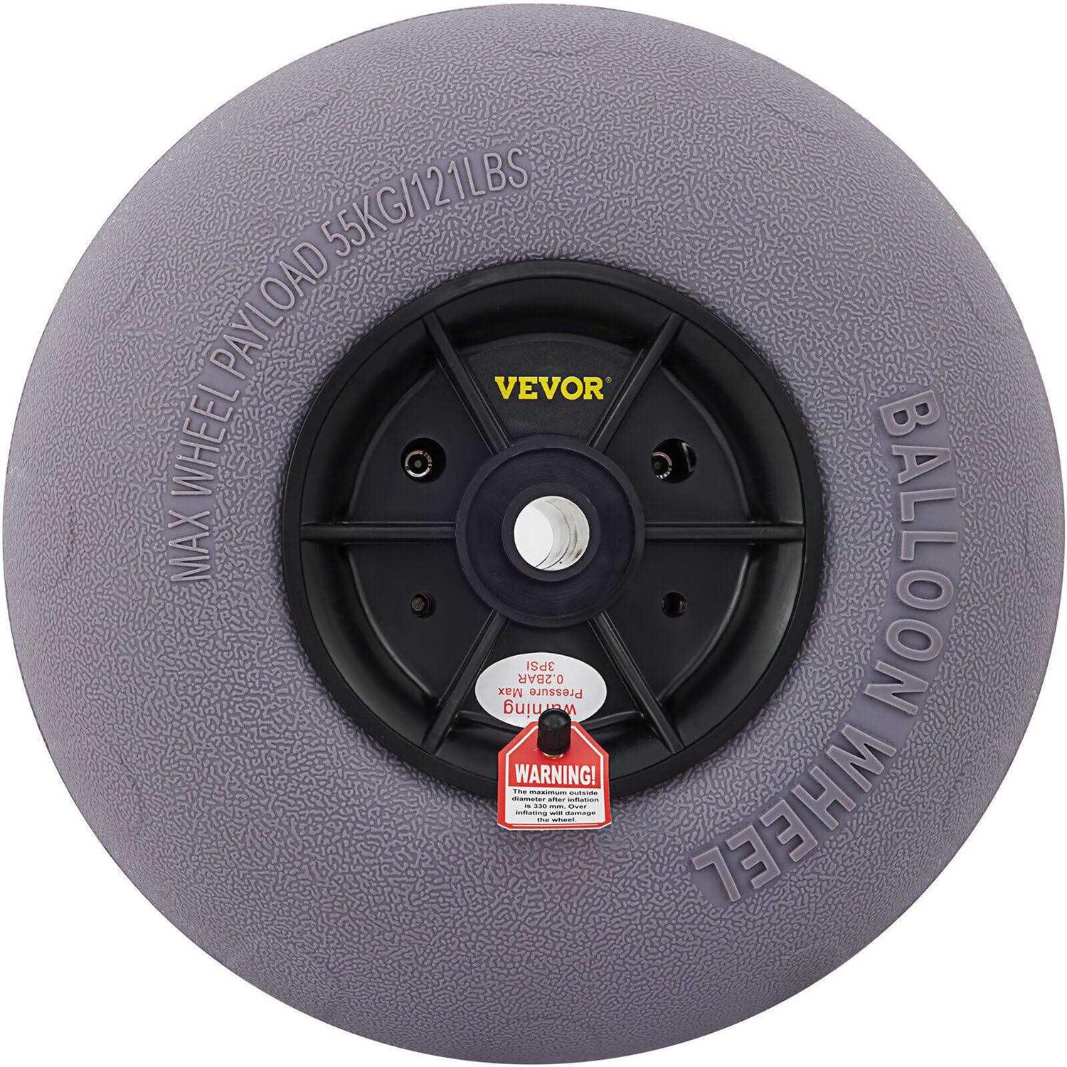 VEVOR Beach Balloon Wheels 13 Replacement Sand Tires TPU Cart Tires for Kayak Dolly Canoe Cart and Buggy w/Free Air