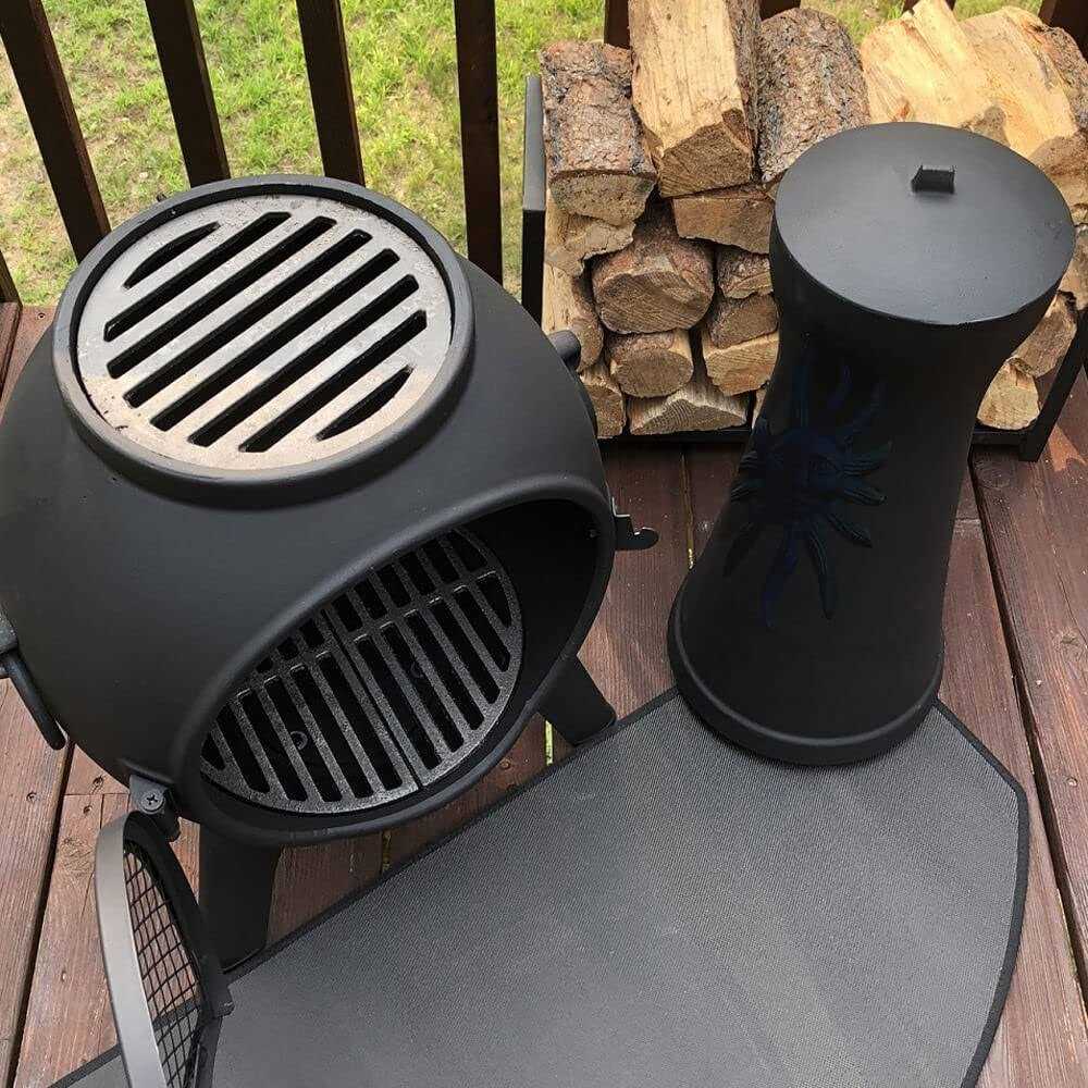 Sun Fire Outdoor Chiminea Fireplace by The Blue Rooster