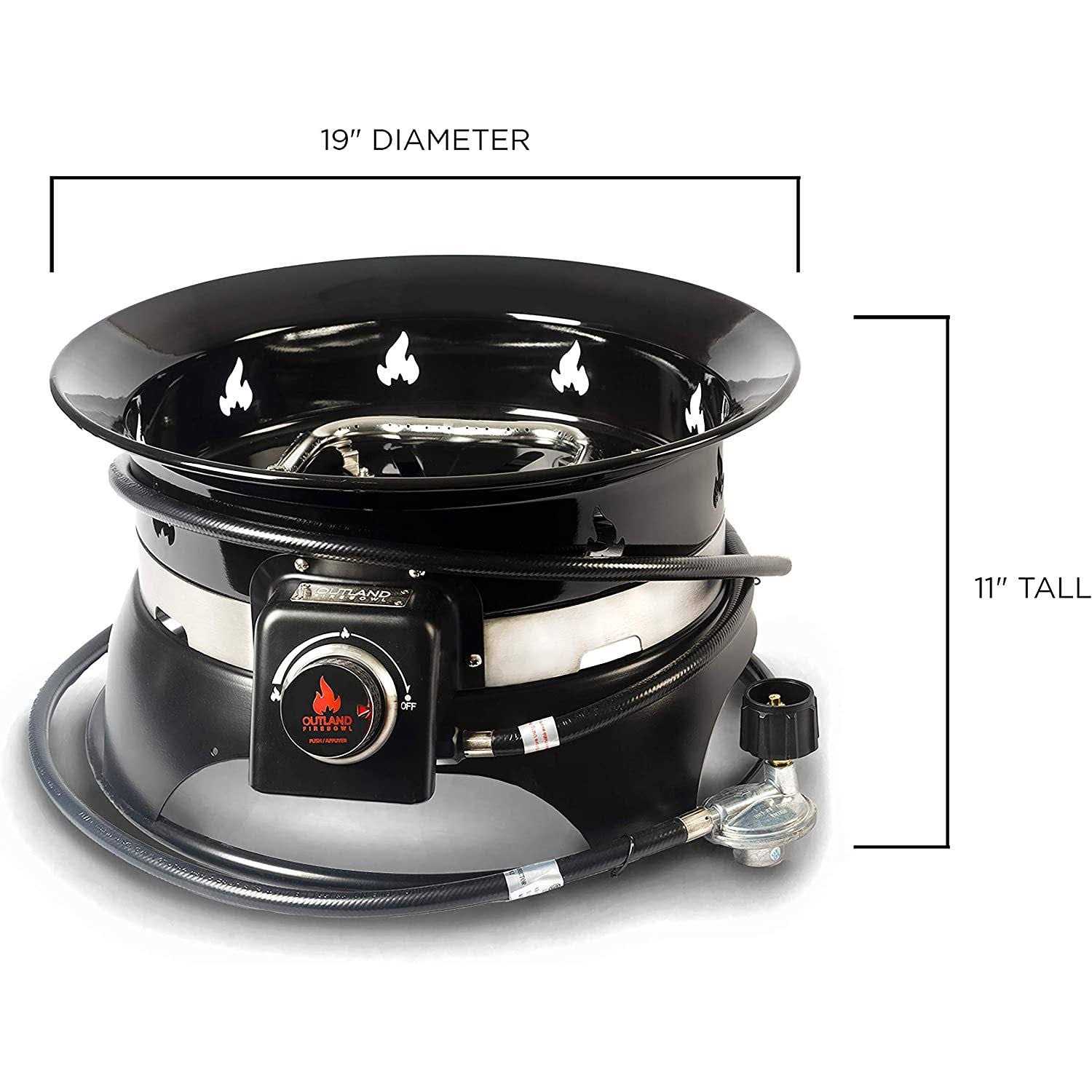 Outland Living Premium Outdoor Portable Propane Fire Pit 870 Compact Gas Firebowl