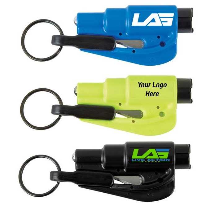 Resqme Original Emergency Keychain Car Escape Tool, 2-in-1 Seatbelt Cutter and Window Breaker