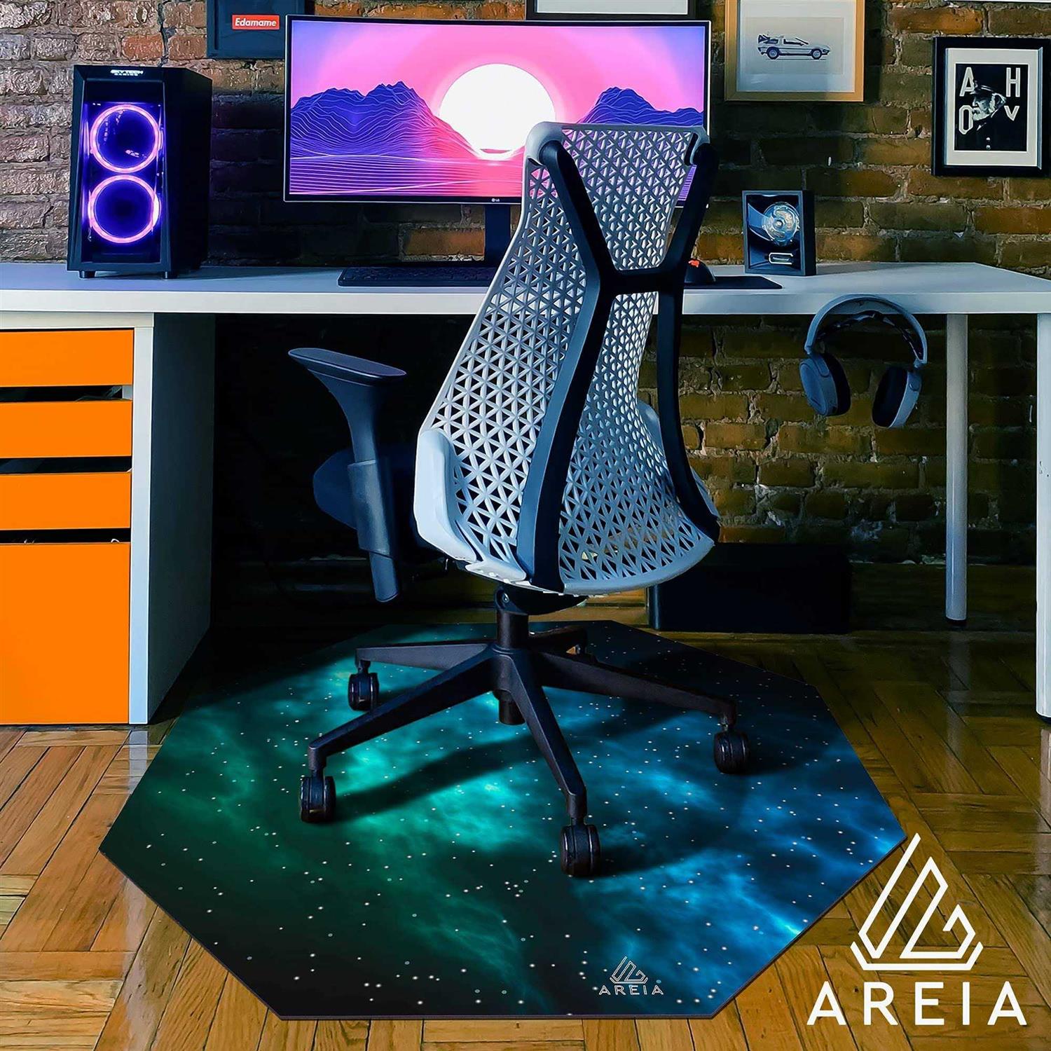 AREIA Computer Chair Mat Noise Cancelling Gaming Chair Mat – Anti-Slip Gaming Floor Mat – Scratch Resistant Mat for Office Chair –
