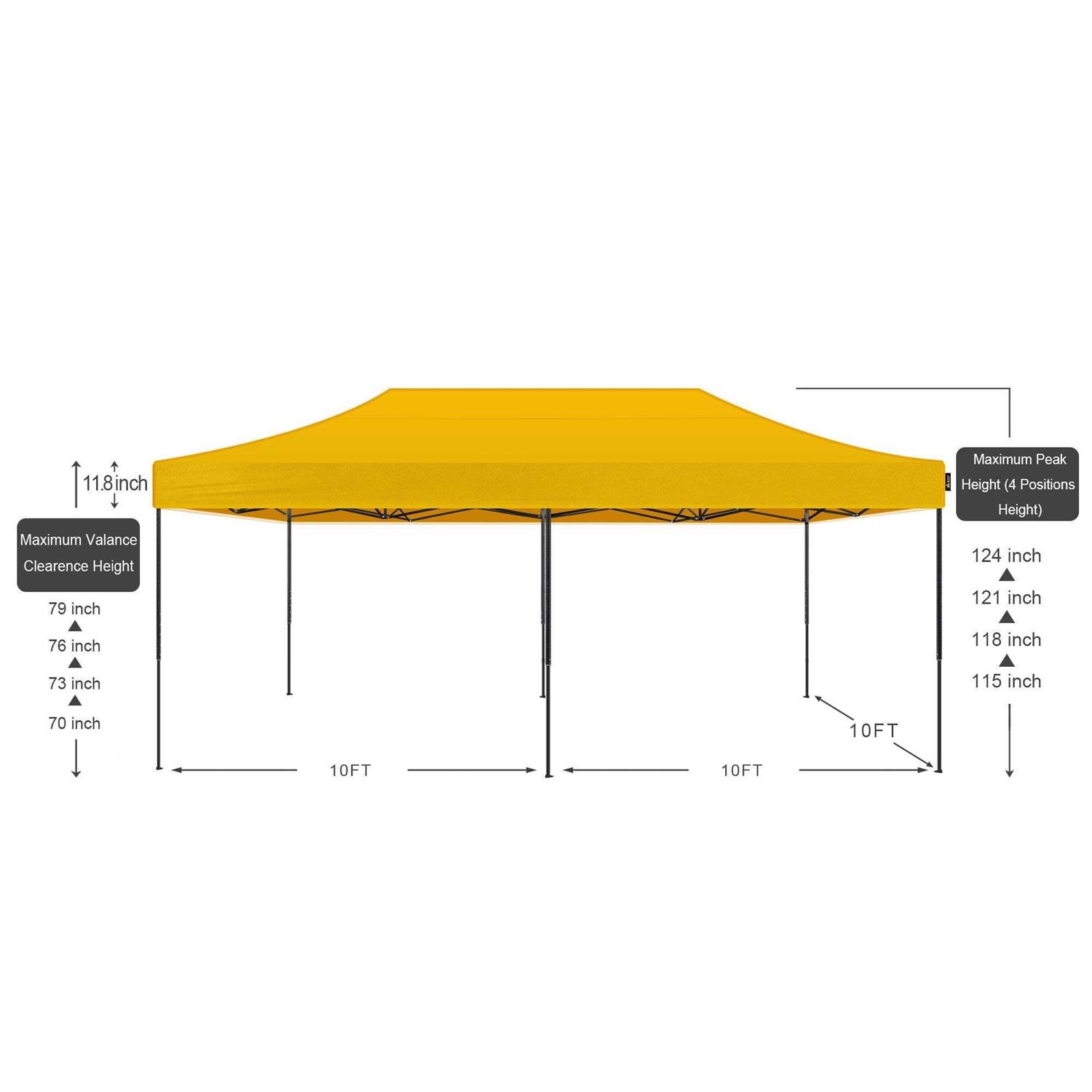 American Phoenix 10×20 ft Pop up Canopy Tents Instant Car Shelter