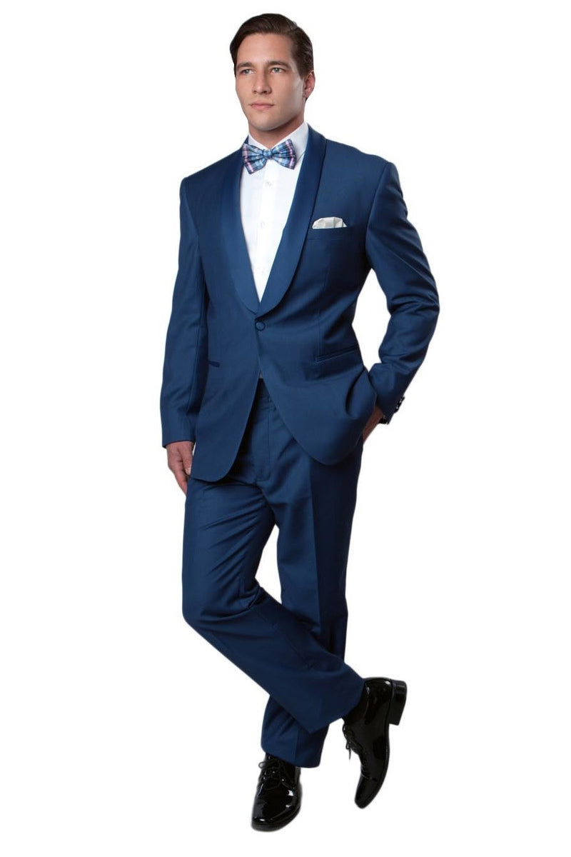 Men’s Classic Slim Fit Shawl Lapel Tuxedo in Midnight Blue