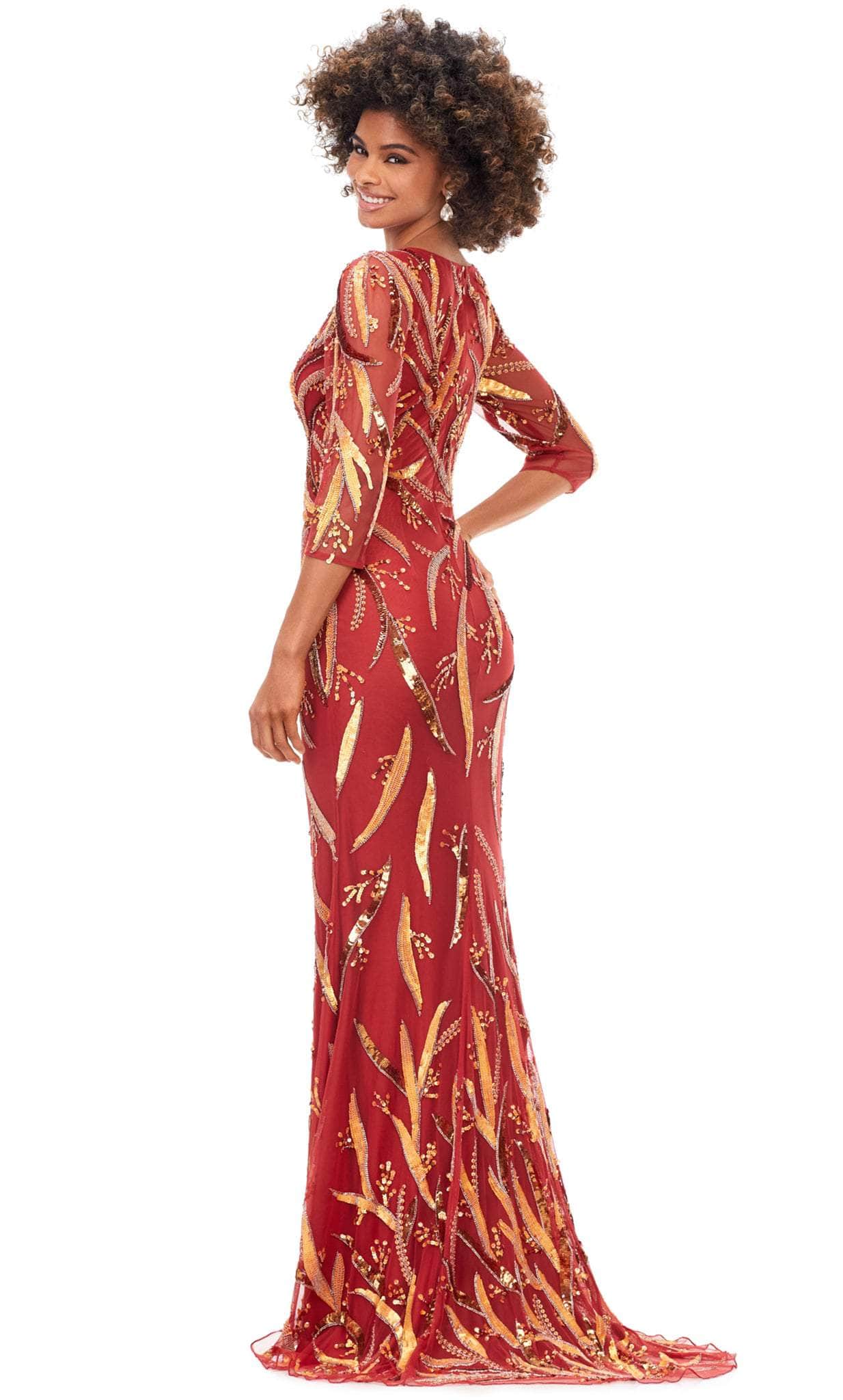 V-Neck Sequin Evening Gown