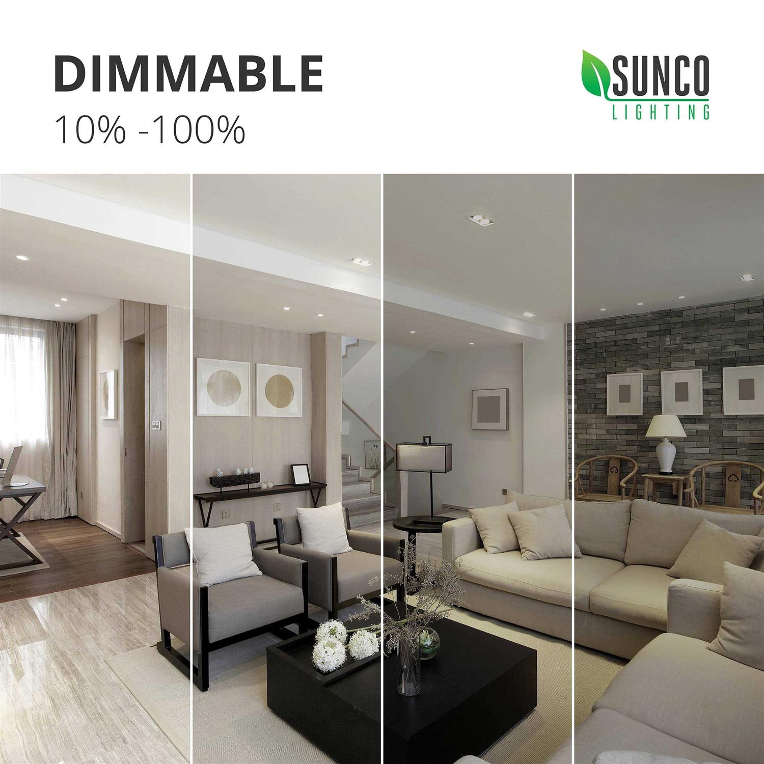 Sunco Lighting 4 Inch LED Can Lights Retrofit Recessed Lighting