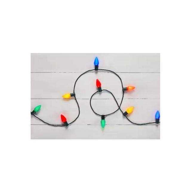 100-Lights Multi-Faceted C6 LED Steady Lit Lights Home Accents Holiday