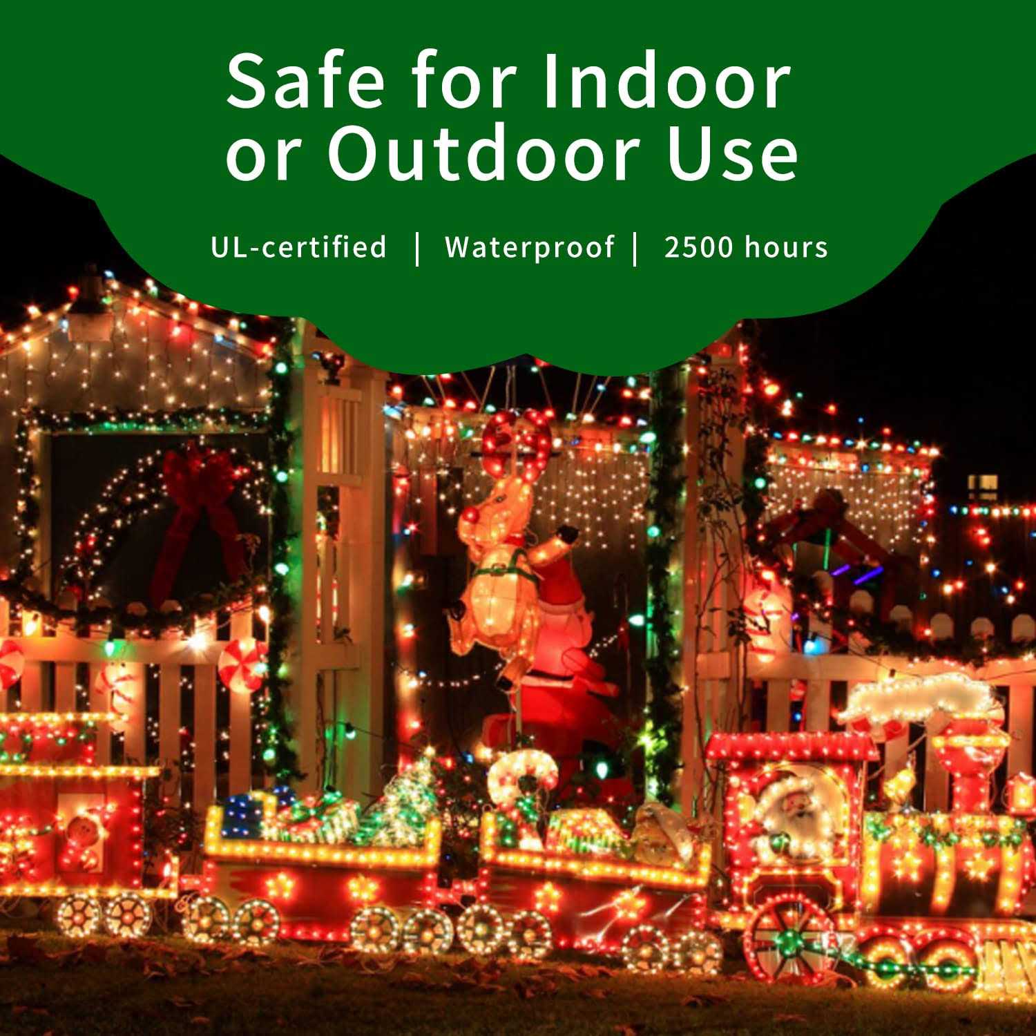 twinglehome ultra-bright connects end to end christmas mini lights listed incandescent bulb string Light