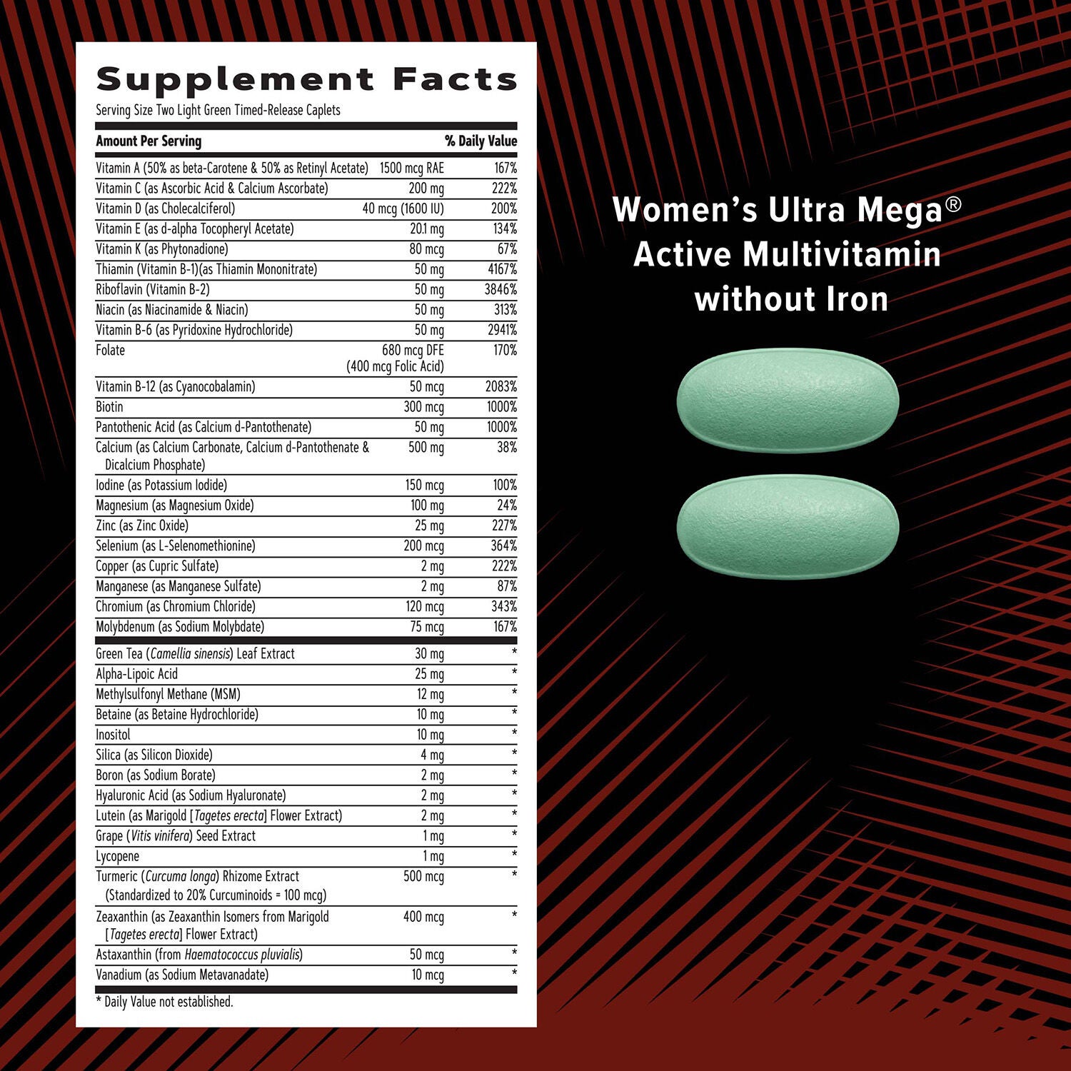 GNC AMP Women’s Ripped Non-Stim Vitapak® Program (1 Month Supply)