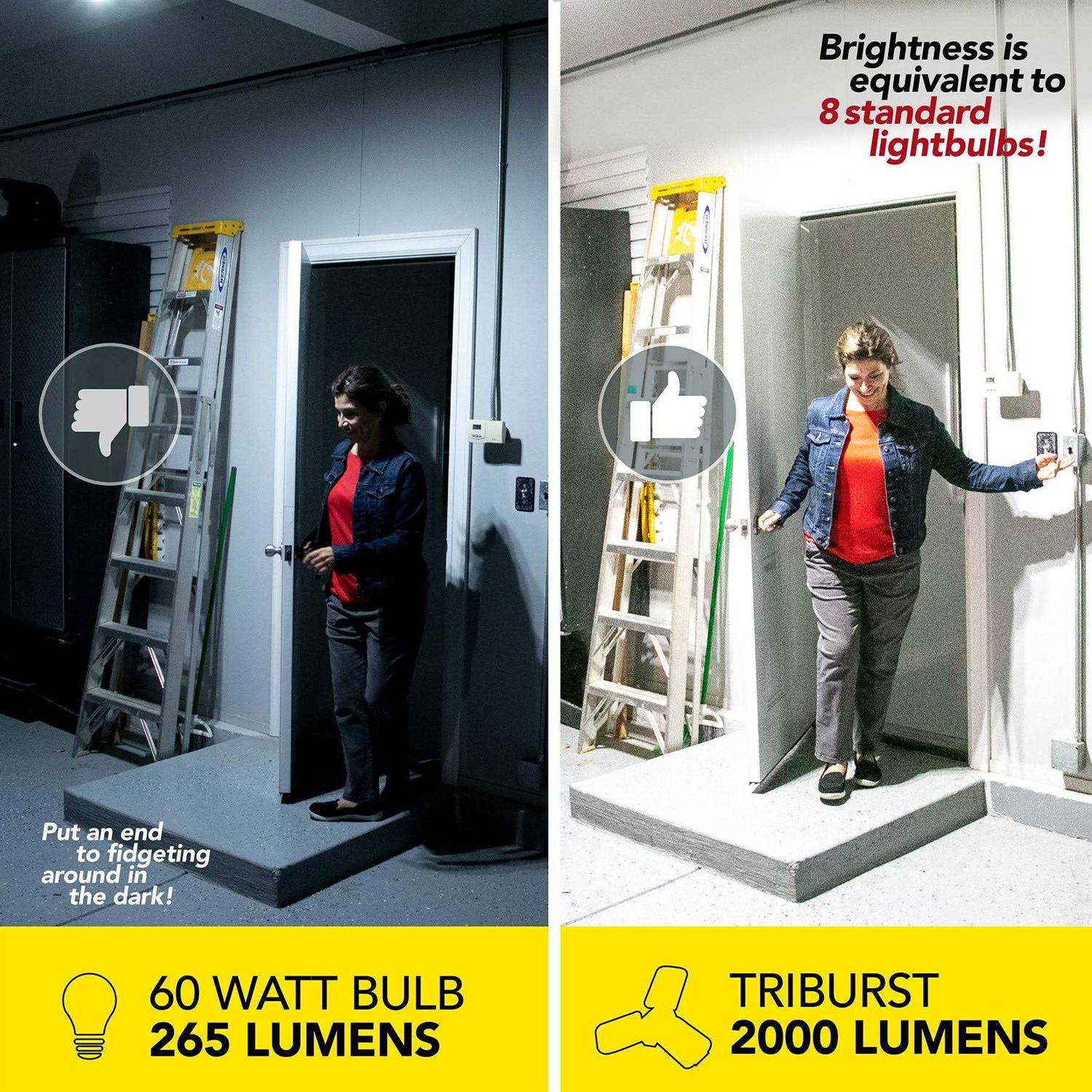 Bell & Howell TriBurst 10.5 in. 2000 Lumens Ceiling Light with 3 Adjustable Heads 8532