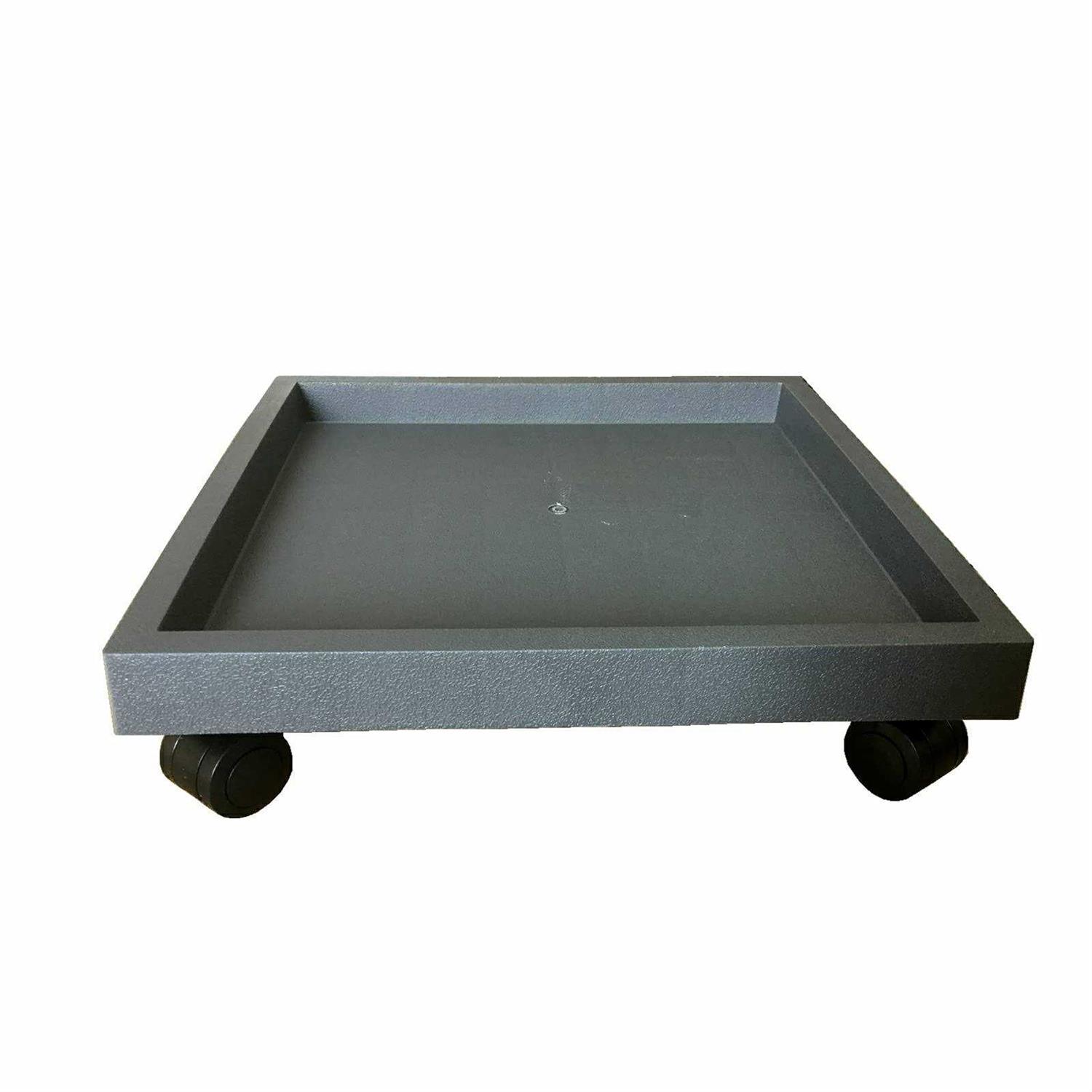 WanderingDonkey Square Heavy Duty Plant Caddy with Wheels,Rolling Stand Pot Trolley,Wheeled Planter Saucer Tray,Potted Flower Mover Dolly