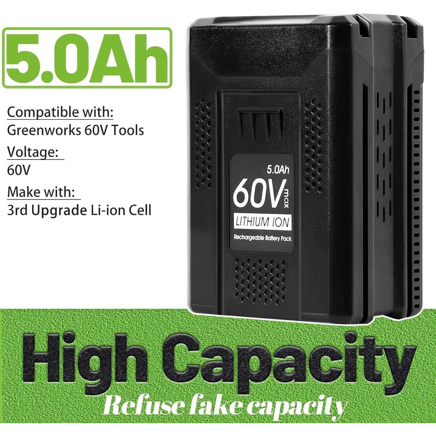 TenHutt Upgrade for Greenworks 60V 5.0Ah