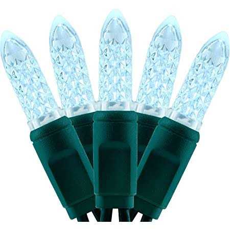 200-Lights Coo-Lights White Faceted M5 LED Lights Home Accents Holiday