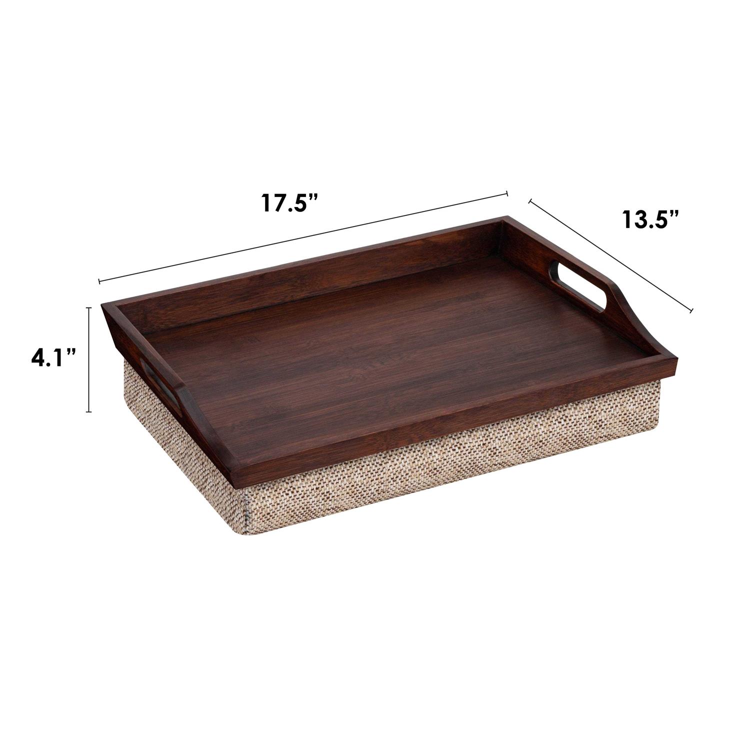 Rossie Home Bamboo Lap Tray with pillow