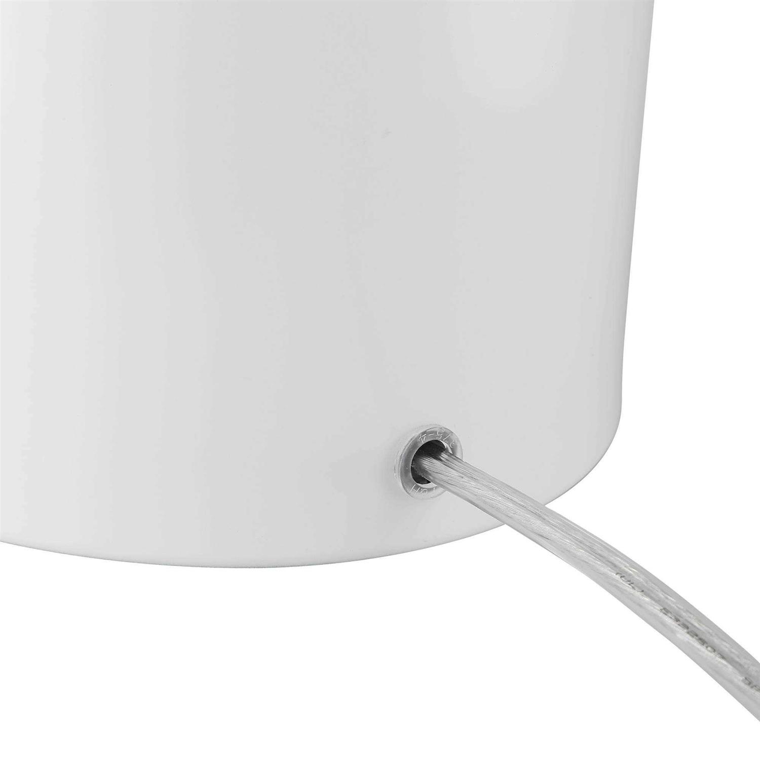 360 Lighting Felix Modern Accent Table Lamps 19 High Set of 2 White Metal Mushroom Dome Shade for Bedroom Living Room Bedside Nightstand Office Kids