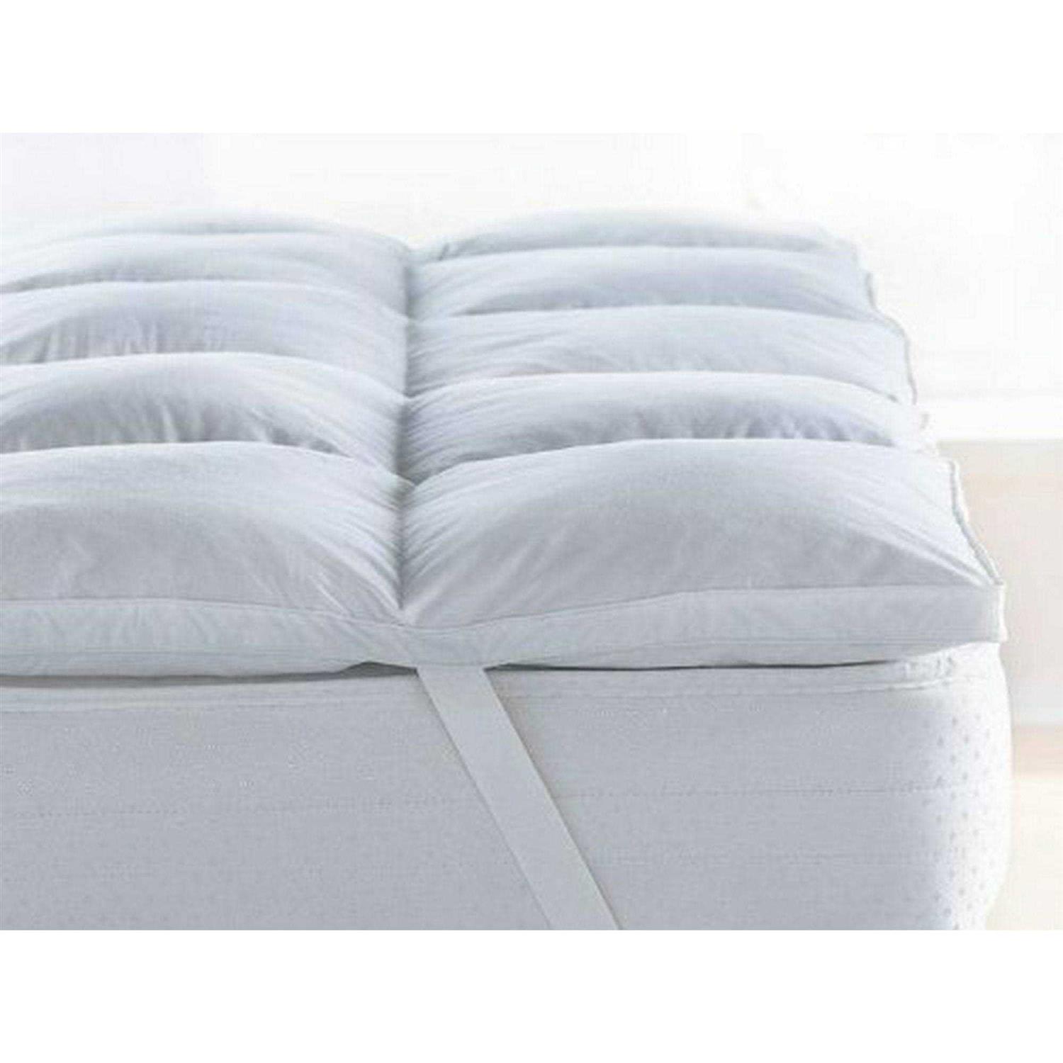 300 TC 100% Egyptian Cotton Hypoallergenic Down Alternative Mattress Topper with All-Around Fitted Bed Skirt