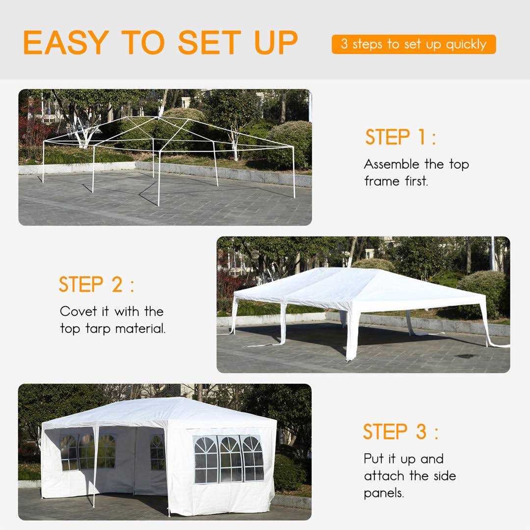 10’x20′ Outdoor Canopy Party Wedding Tent Garden Gazebo Pavilion Cater Events -4 Fdw