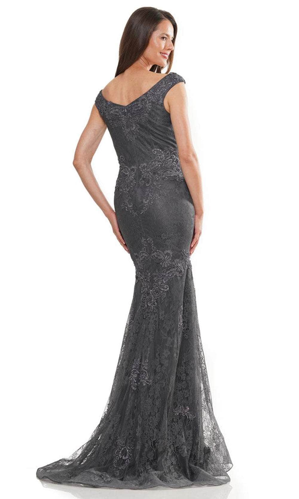 Lace Cap Sleeve Prom Gown