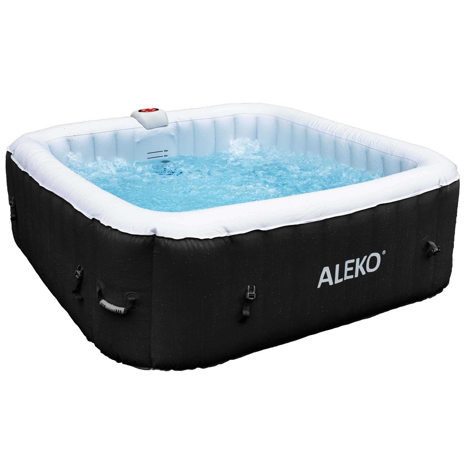 ALEKO HTISQ6BKWH Square Iatable Hot Tub Spa With Cover HTISQ6BKWH-UNB