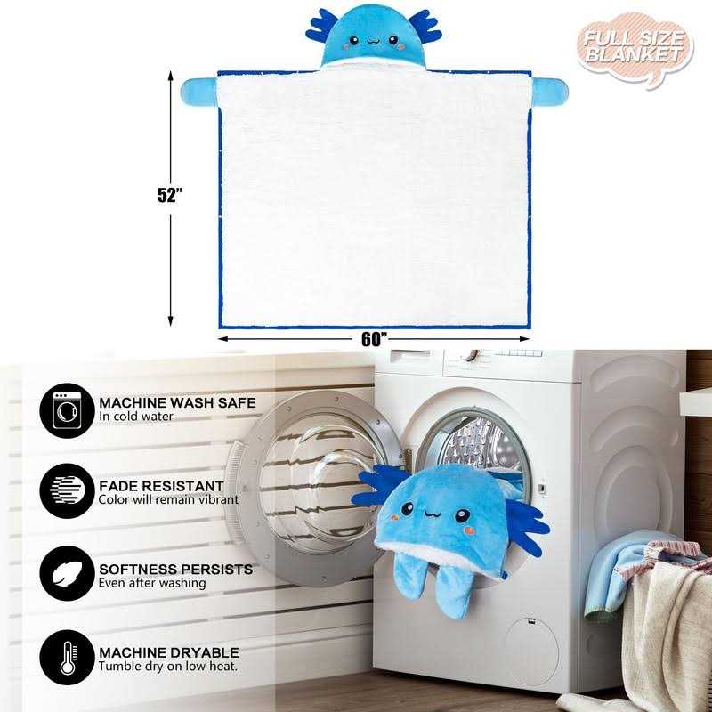 Wearable Hooded Blanket For Adults Super Soft Warm Cozy Plush