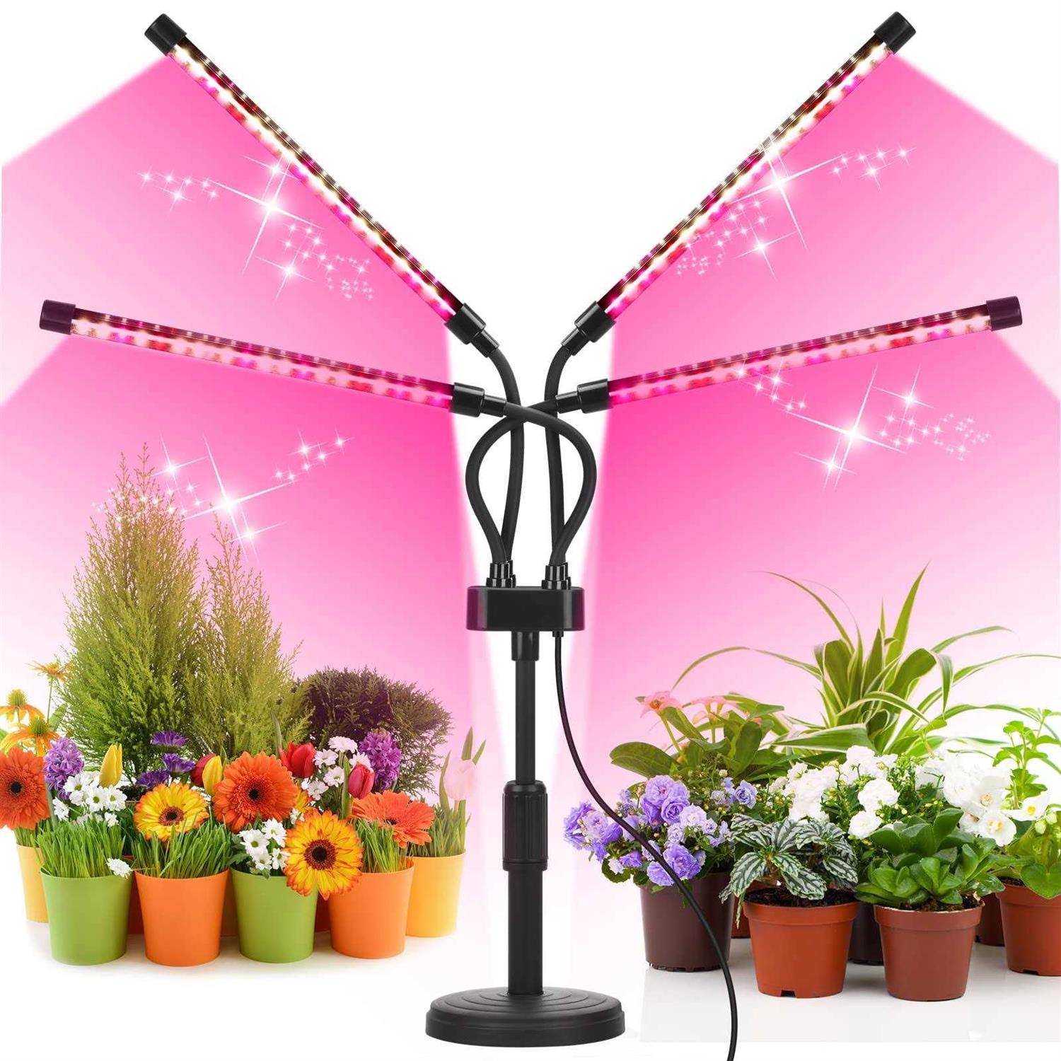 SYEIORAOM Grow Lights for Indoor Plants Four Head LED Grow Light with Full