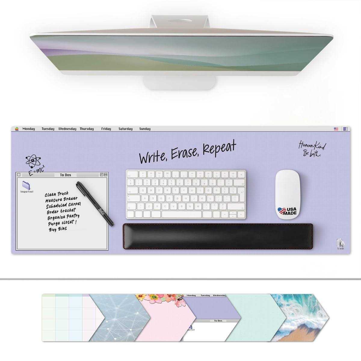 Large Dry-Erase Desk Mat Planner