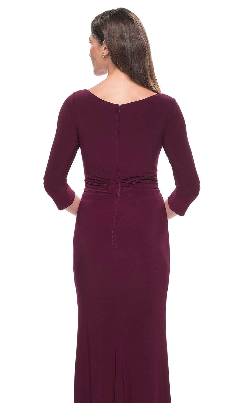 Quarter Sleeve Jersey Evening Dress