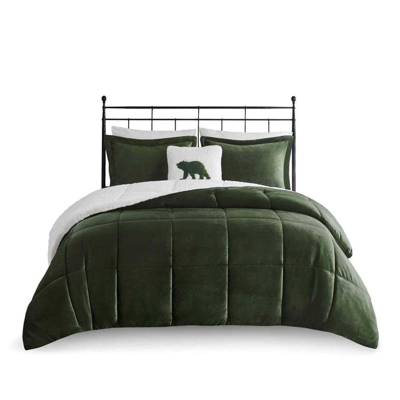 Alton Plush to Sherpa Down Alternative Comforter Set Woolrich