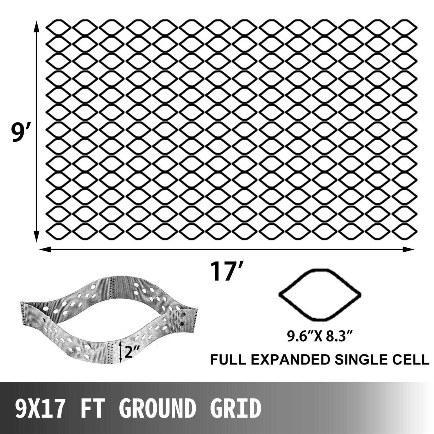 VEVOR 9 ft. x 17 ft. x Grid Ground