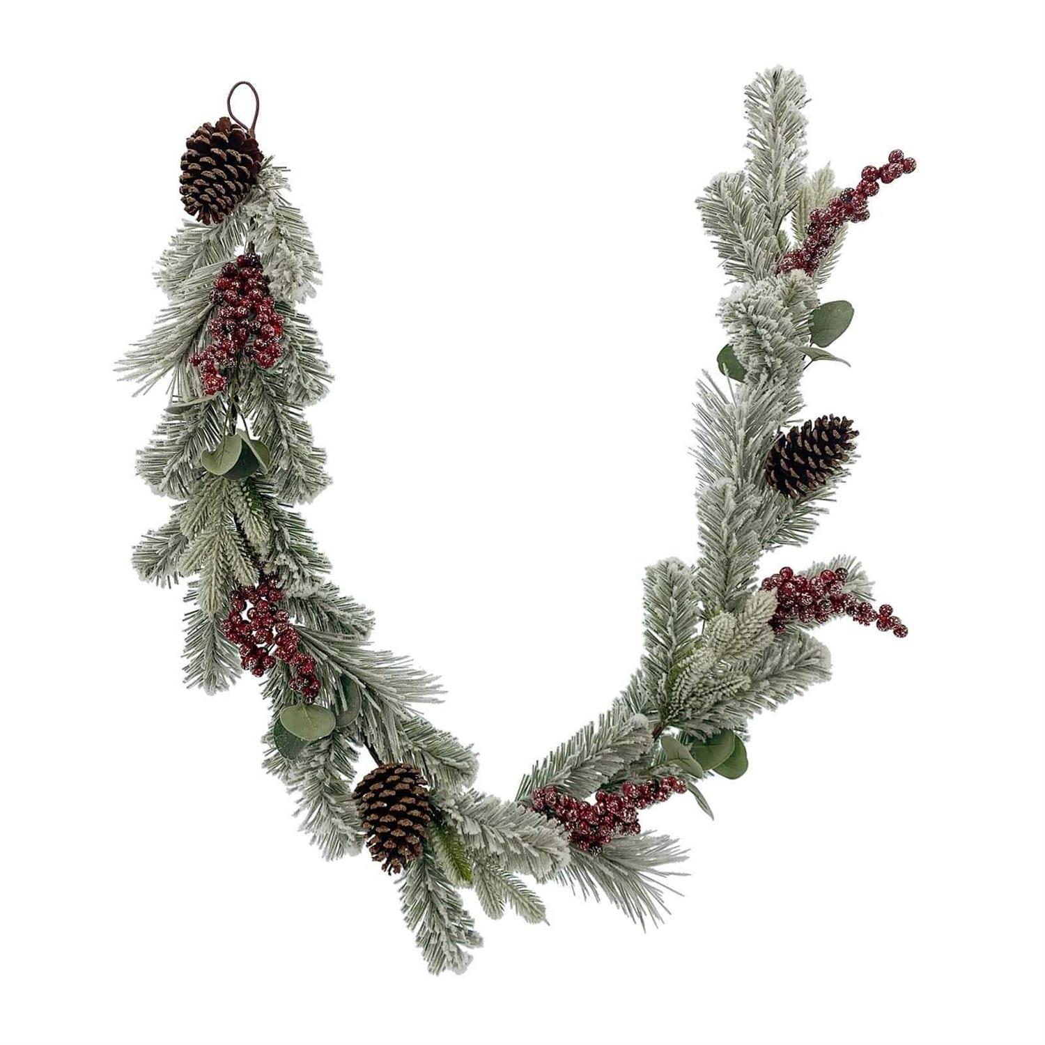 6ft Snowy Pinecone Garland by Ashland