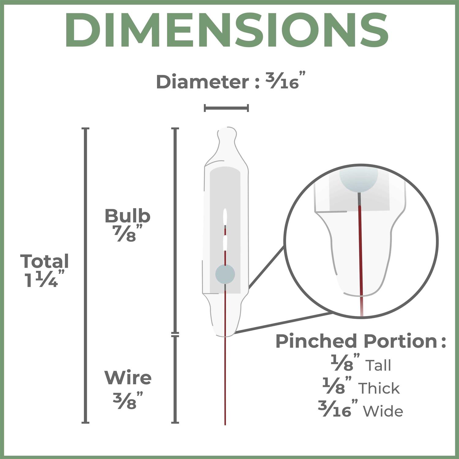612 Vermont 2.5v Clear Mini Christmas Replacement Bulbs for Christmas Trees and Incandescent String Lights
