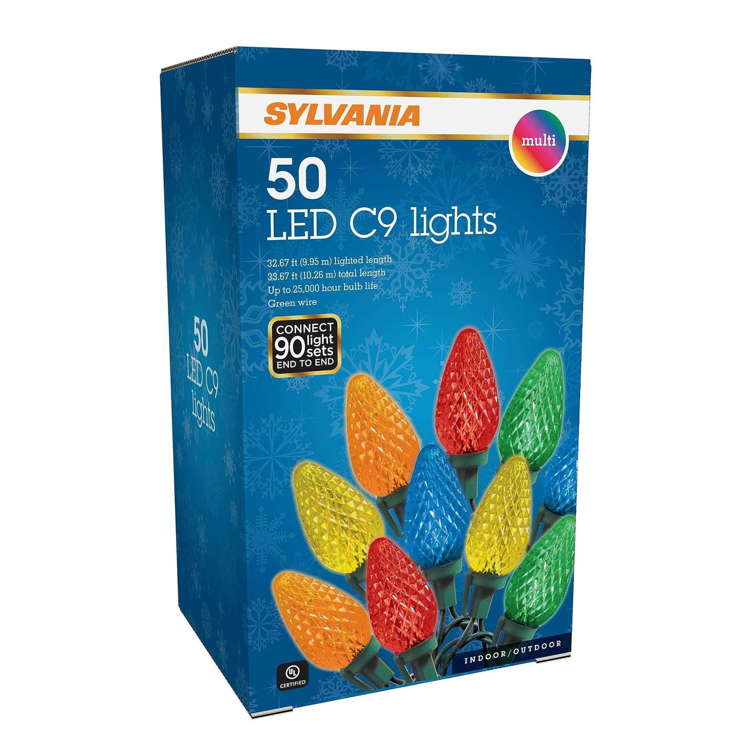 Sylvania 50 Lt C9 Faceted Multi Set LED Lights