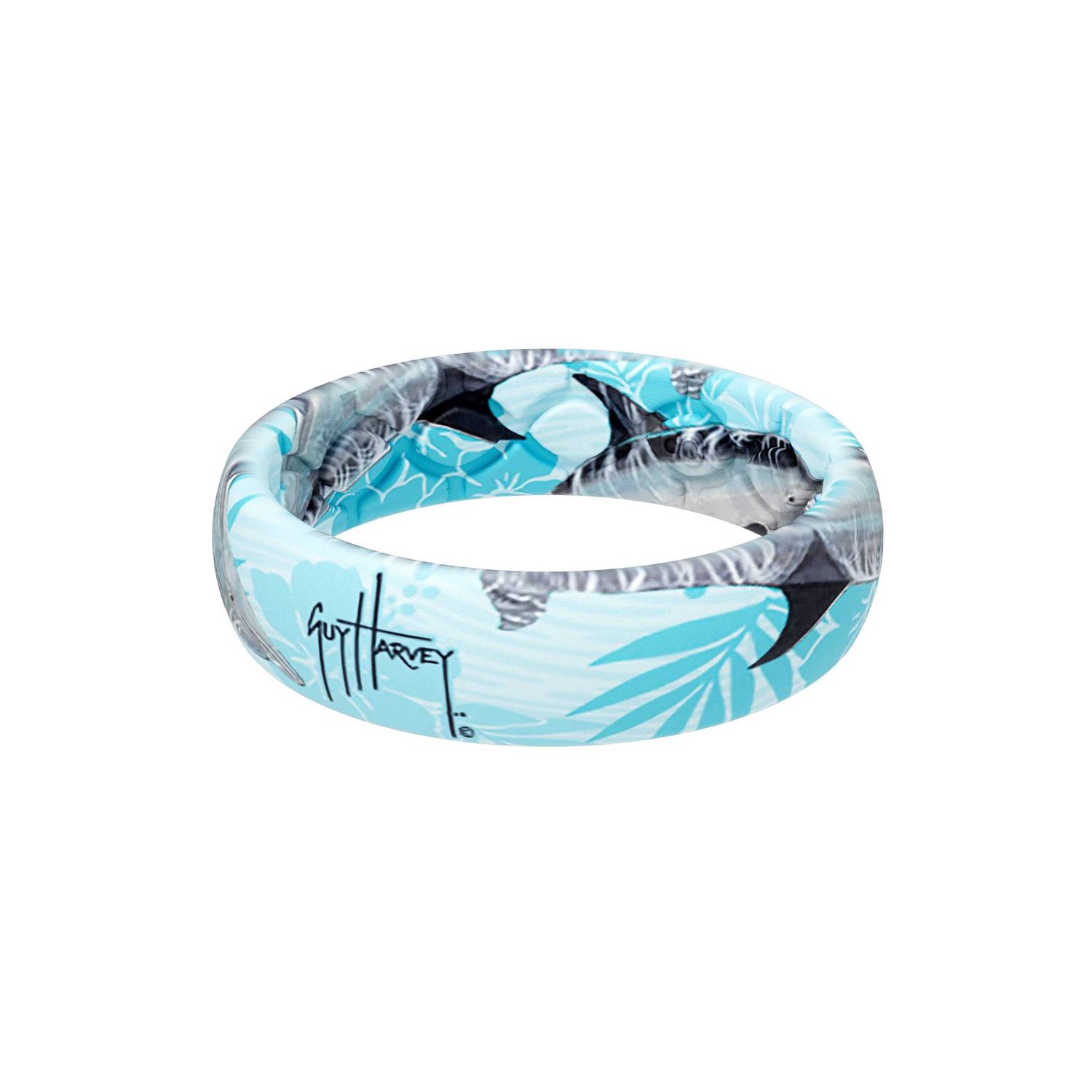 Women Groove Life Guy Harvey Dolphin Thin Silicone Ring