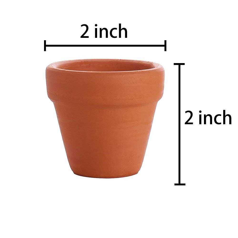 BESTTOYHOME 48 Pcs Small Mini Clay Pots 2&” Terracotta Pot Clay Ceramic Pottery Planter Cactus Flower Pots Succulent Nursery