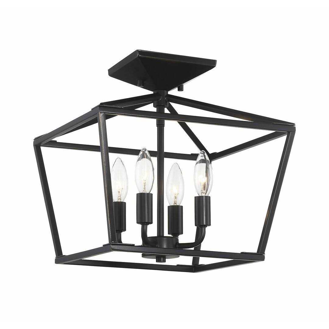 Birch Lane™ Hastings 4-Light 13 Lantern Geometric Semi Flush Mount Fixture Finish