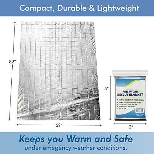 NOVAMEDIC Emergency Foil Mylar Thermal Blankets Pack of 200